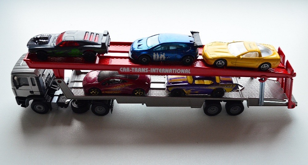 box full of siku cars